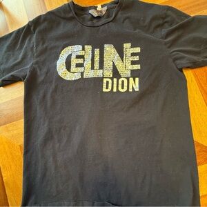 Celine Dion Black Short Sleeve Tee
